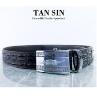 Crocodile Leather Belt Men's Bone Brown (TAN SIN) - 1.5 Inch