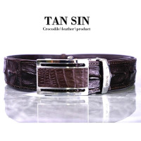 Crocodile belt one bone brown male (TAN SIN) - 1.5 inch.