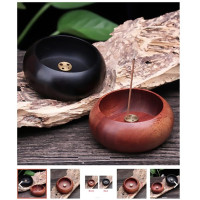 Incense Stand Thai Wood Bowl - Pair (2pcs)