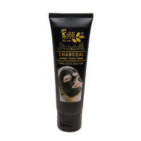 Bamboo Charcoal Facial Mask Natural Herbal Black Heads Pimples (Bio Way) - 100 g.