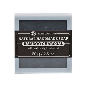 Bamboo Charcoal Natural Soap (Bath&Bloom) - 80g. Bamboo Charcoal Natural Soap (Bath&Bloom) - 80g.