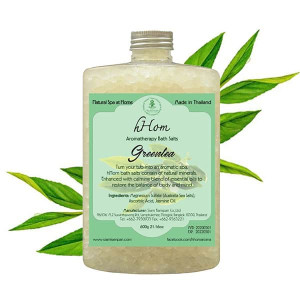 Aromatherapy salt soak Green Tea scent (H-Hom) - 600g.