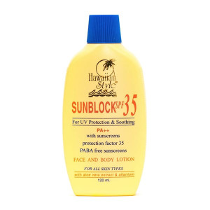 Sun Lotion Block SPF35 (Hawaiian Style) - 120ml.
