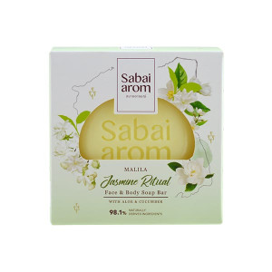 Jasmine Ritual Face & Body Soap Bar (Sabai Arom) - 100g. Jasmine Ritual Face & Body Soap Bar (Sabai Arom) - 100g.