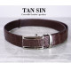 Men's Natural Crocodile Leather Brown Belt (TAN SIN) - 1.5-inch.
