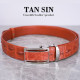 Crocodile leather female belt with bone red (TAN SIN) - 1.5-inch