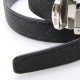 Men's Genuine Stingray Leather Belt Stainless Stingray Emblem Head (FINDIG) - Black.