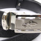 Men's Genuine Stingray Leather Belt Stainless Stingray Emblem Head (FINDIG) - Black.