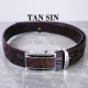 Crocodile belt one bone brown male (TAN SIN) - 1.5 inch